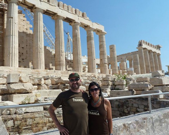 Gema y Jose. Partenón de Atenas, agosto 2014