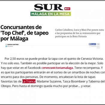 Nuestra tapa en Málaga en la Mesa