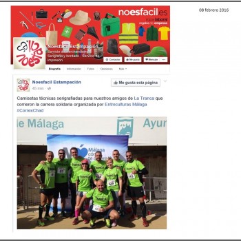 Camisetas de runner trancos@, protagonistas