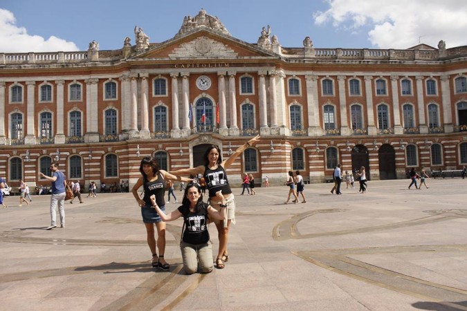 Anita, Chiri y Pili en Toulouse. Sept 2016