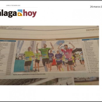 Runners Trancos@s en la edición impresa de Málaga hoy por la Media Maratón